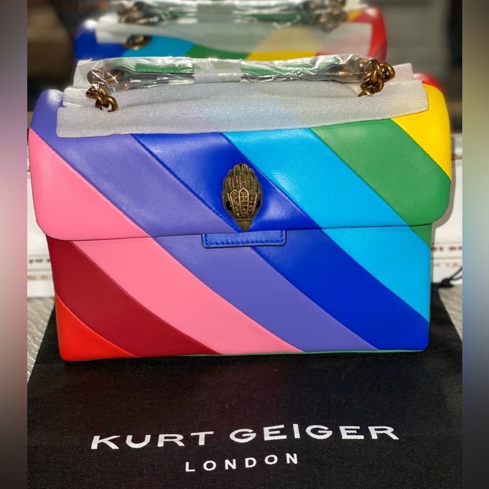 Kurt Geiger London Rainbow Shop Kensington Leather Crossbody Bag